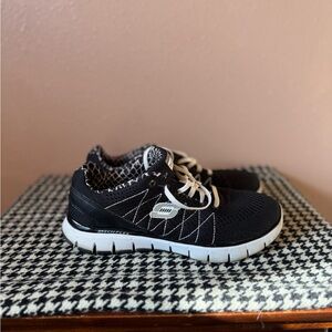 Skechers Black and White Athletic Shoes
